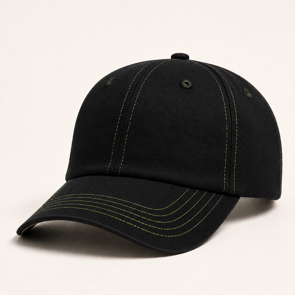 blank six-panel cap