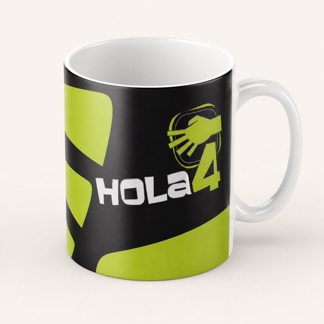 Hola4 branded ceramic mug