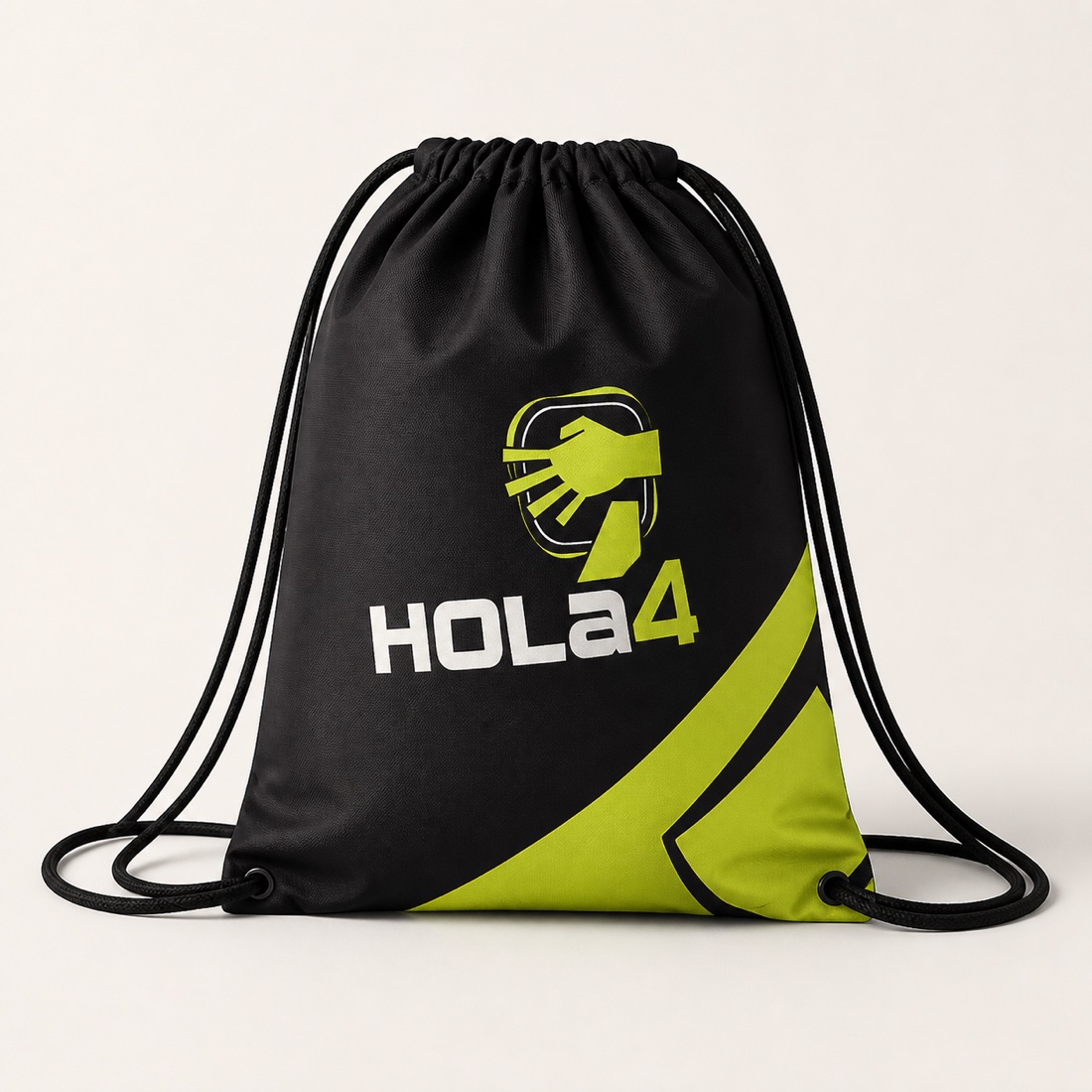 Hola4 branded full-colour drawstring bag