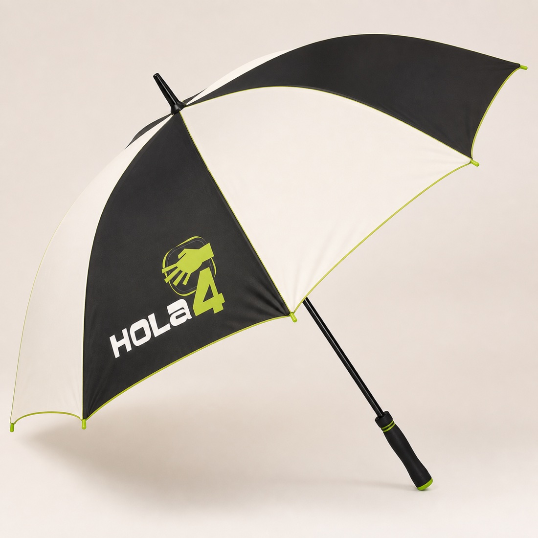 Hola4 branded black golf umbrella