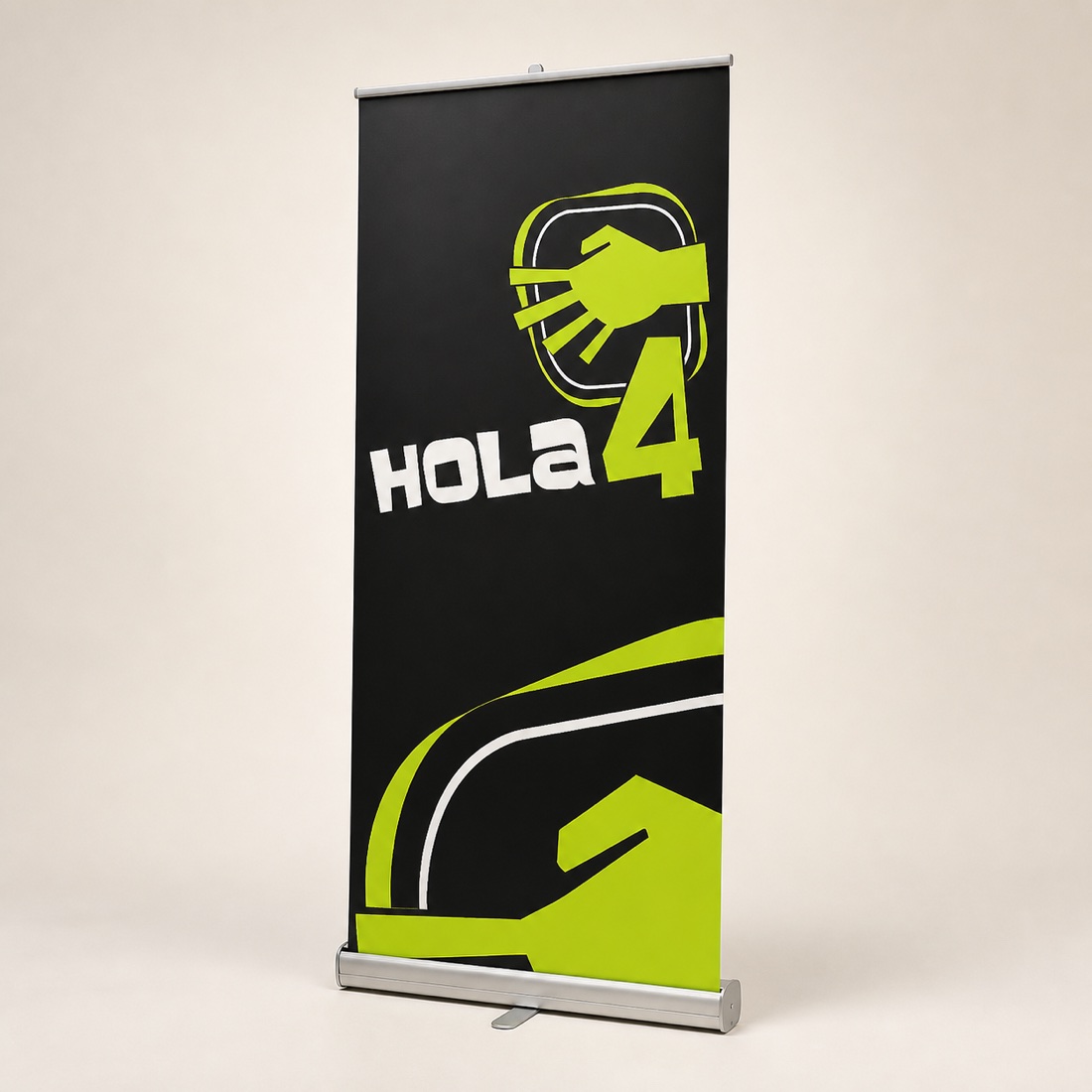 Hola4 branded retractable pull-up banner