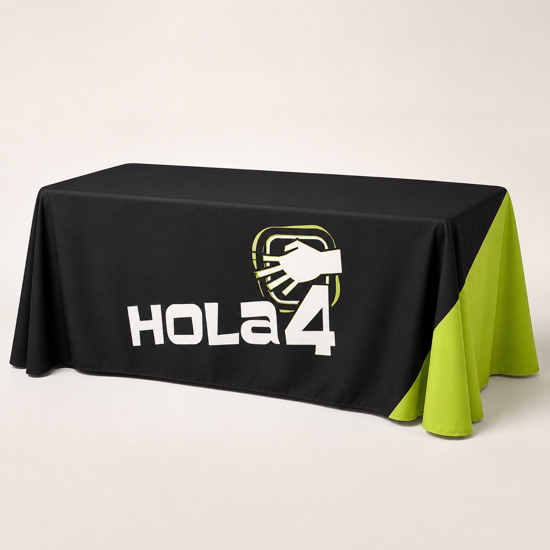 Hola4 branded full-colour event tablecloth