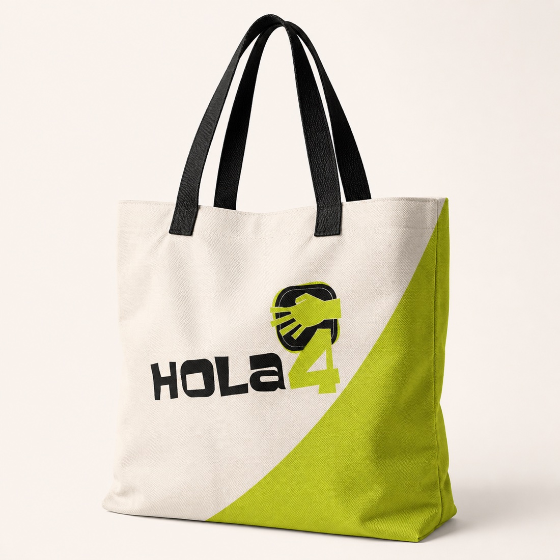 Hola4 branded full-colour tote bag