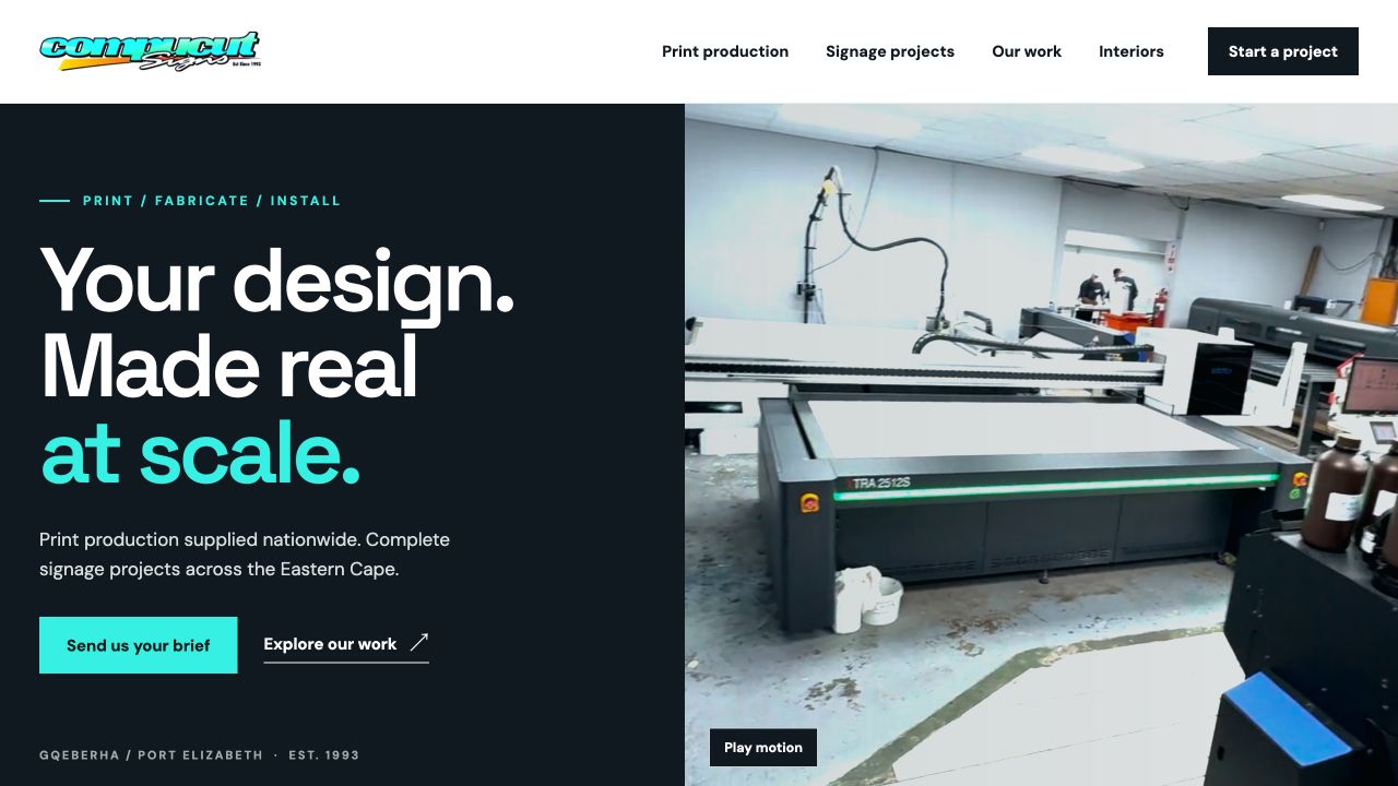 Compucut Signs website homepage